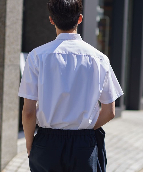 URBAN RESEARCH ROSSO MEN（アーバンリサーチロッソメン）の「『防シワ』『防臭』『XLサイズあり』ハイパフォーマンスブロード半袖シャツ（シャツ/ブラウス・メンズ・カーキ/ライトブルー/ネイビー/ストライプ/チェック/ホワイト・SMALL/MEDIUM/LARGE/X-LARGE）」の9枚目の写真