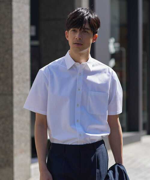 URBAN RESEARCH ROSSO MEN（アーバンリサーチロッソメン）の「『防シワ』『防臭』『XLサイズあり』ハイパフォーマンスブロード半袖シャツ（シャツ/ブラウス・メンズ・カーキ/ライトブルー/ネイビー/ストライプ/チェック/ホワイト・SMALL/MEDIUM/LARGE/X-LARGE）」の11枚目の写真