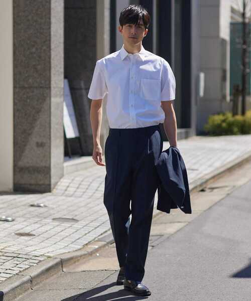 URBAN RESEARCH ROSSO MEN（アーバンリサーチロッソメン）の「『防シワ』『防臭』『XLサイズあり』ハイパフォーマンスブロード半袖シャツ（シャツ/ブラウス・メンズ・カーキ/ライトブルー/ネイビー/ストライプ/チェック/ホワイト・SMALL/MEDIUM/LARGE/X-LARGE）」の12枚目の写真