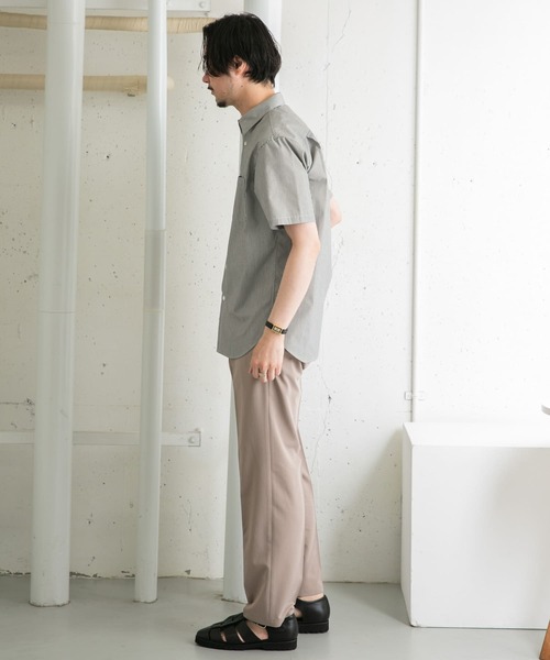 URBAN RESEARCH ROSSO MEN（アーバンリサーチロッソメン）の「『防シワ』『防臭』『XLサイズあり』ハイパフォーマンスブロード半袖シャツ（シャツ/ブラウス・メンズ・カーキ/ライトブルー/ネイビー/ストライプ/チェック/ホワイト・SMALL/MEDIUM/LARGE/X-LARGE）」の14枚目の写真