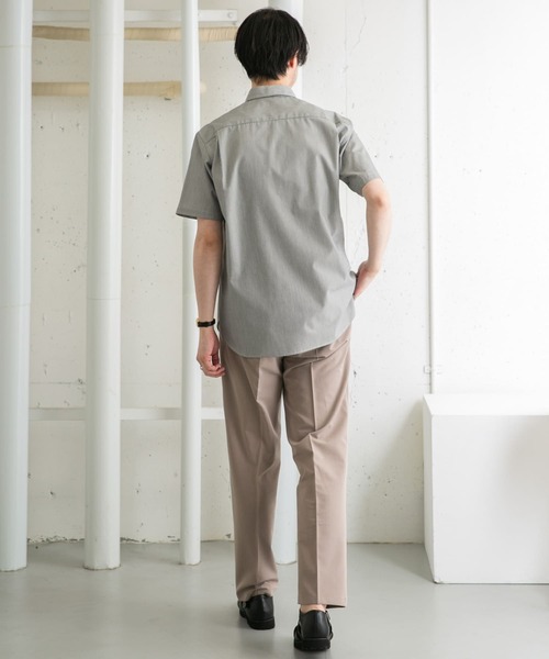 URBAN RESEARCH ROSSO MEN（アーバンリサーチロッソメン）の「『防シワ』『防臭』『XLサイズあり』ハイパフォーマンスブロード半袖シャツ（シャツ/ブラウス・メンズ・カーキ/ライトブルー/ネイビー/ストライプ/チェック/ホワイト・SMALL/MEDIUM/LARGE/X-LARGE）」の15枚目の写真