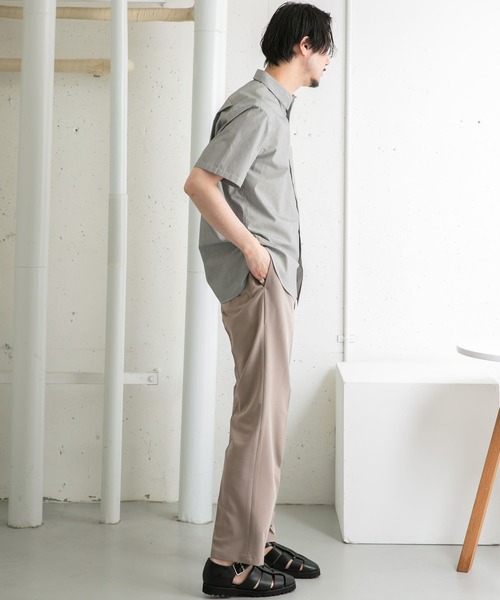 URBAN RESEARCH ROSSO MEN（アーバンリサーチロッソメン）の「『防シワ』『防臭』『XLサイズあり』ハイパフォーマンスブロード半袖シャツ（シャツ/ブラウス・メンズ・カーキ/ライトブルー/ネイビー/ストライプ/チェック/ホワイト・SMALL/MEDIUM/LARGE/X-LARGE）」の16枚目の写真