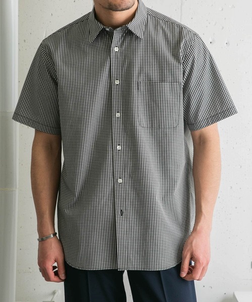 URBAN RESEARCH ROSSO MEN（アーバンリサーチロッソメン）の「『防シワ』『防臭』『XLサイズあり』ハイパフォーマンスブロード半袖シャツ（シャツ/ブラウス・メンズ・カーキ/ライトブルー/ネイビー/ストライプ/チェック/ホワイト・SMALL/MEDIUM/LARGE/X-LARGE）」の17枚目の写真