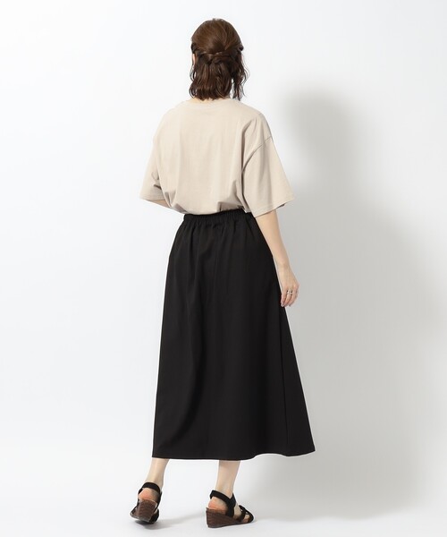 SHOO・LA・RUE(シューラルー)の「◆【無理せずキレイ】気軽に女性らしさをプラスする セミフレアスカート(スカート・レディース・オフホワイト/ブラック/ダークオリーブ・02/03/04)」の9枚目の写真