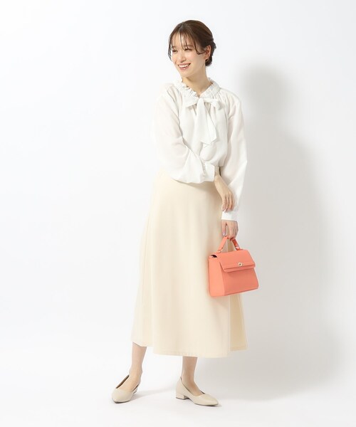 SHOO・LA・RUE(シューラルー)の「◆【無理せずキレイ】気軽に女性らしさをプラスする セミフレアスカート(スカート・レディース・オフホワイト/ブラック/ダークオリーブ・02/03/04)」の17枚目の写真