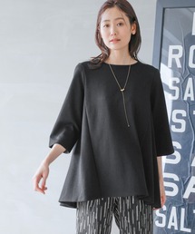 GLOBAL WORK | なめらかタッチテントライン7分袖/992234(Tシャツ/カットソー)