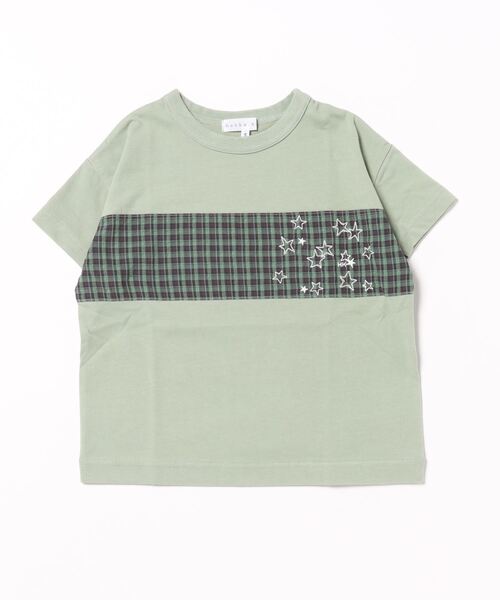 セール】チェック切替Tシャツ（Tシャツ/カットソー）｜hakka kids 