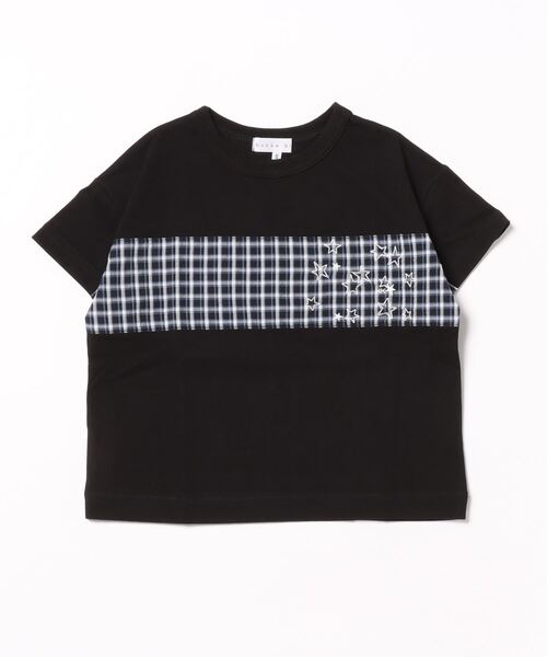 セール】チェック切替Tシャツ（Tシャツ/カットソー）｜hakka kids 