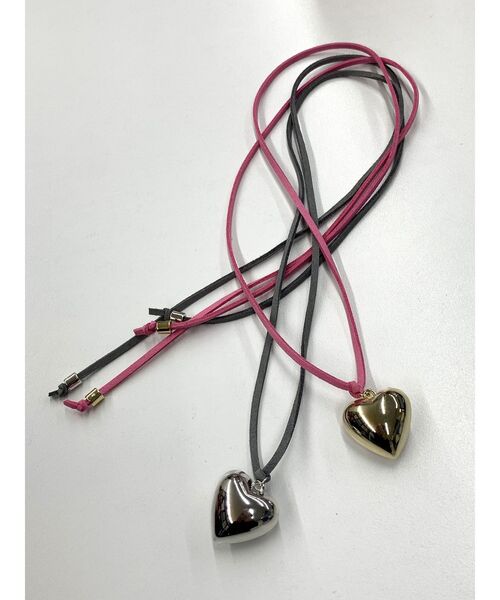 jouetie(ジュエティ)の「ハートモチーフリボンチョーカー(チョーカー・レディース・ブラック/ピンク/グレー・FREE)」の5枚目の写真