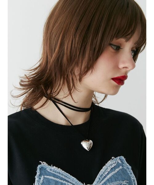 jouetie(ジュエティ)の「ハートモチーフリボンチョーカー(チョーカー・レディース・ブラック/ピンク/グレー・FREE)」の7枚目の写真