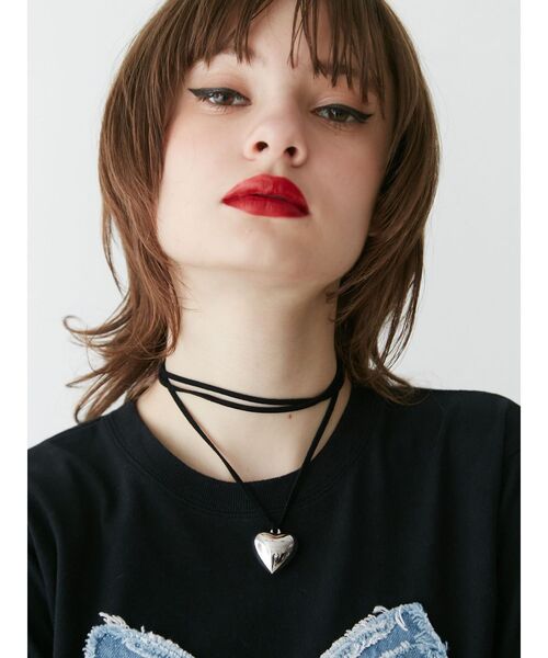 jouetie(ジュエティ)の「ハートモチーフリボンチョーカー(チョーカー・レディース・ブラック/ピンク/グレー・FREE)」の8枚目の写真