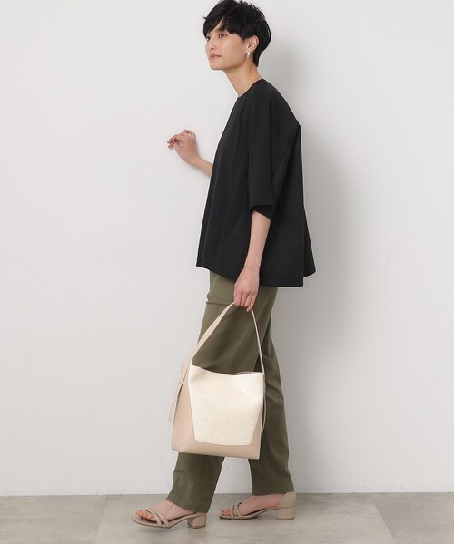 OPAQUE.CLIP（オペークドットクリップ）の「◆雑材合皮コンビワンショルダーバッグ（ショルダーバッグ・レディース・ベージュ/アイボリー/ブラック・00）」の18枚目の写真