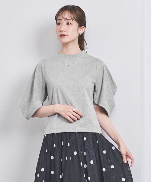 UNITED ARROWS(ユナイテッドアローズ)の「マトンスリーブ Tシャツ(Tシャツ/カットソー・レディース・ブラック/ベージュ/ホワイト/ライトグレー/ダークブラウン・FREE)」の6枚目の写真