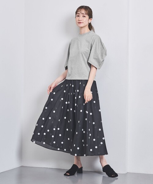 UNITED ARROWS(ユナイテッドアローズ)の「マトンスリーブ Tシャツ(Tシャツ/カットソー・レディース・ブラック/ベージュ/ホワイト/ライトグレー/ダークブラウン・FREE)」の7枚目の写真