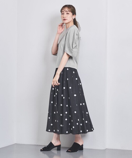 UNITED ARROWS(ユナイテッドアローズ)の「マトンスリーブ Tシャツ(Tシャツ/カットソー・レディース・ブラック/ベージュ/ホワイト/ライトグレー/ダークブラウン・FREE)」の8枚目の写真