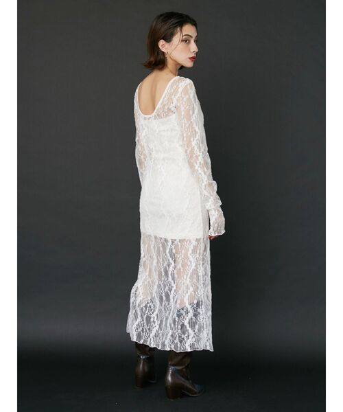 EVRIS（エヴリス）の「レーススリットロングワンピース（ワンピース・レディース・ブルー/ブラック/ホワイト・FREE）」の15枚目の写真