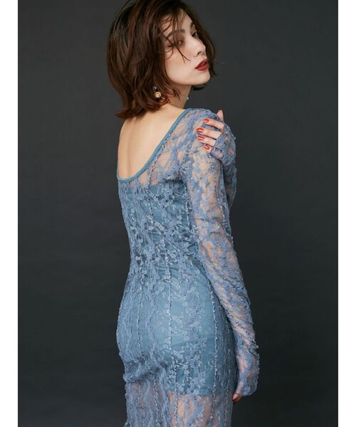 EVRIS（エヴリス）の「レーススリットロングワンピース（ワンピース・レディース・ブルー/ブラック/ホワイト・FREE）」の19枚目の写真