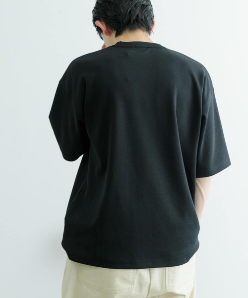 ITEMS URBANRESEARCH（アイテムズ アーバンリサーチ）の「スフレダンボール クルーネック ポケットTシャツ（Tシャツ/カットソー・メンズ・ミント/オフホワイト/グレー系その他/ブラック・LARGE/MEDIUM）」の20枚目の写真