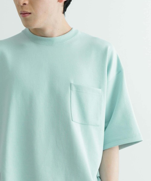 ITEMS URBANRESEARCH（アイテムズ アーバンリサーチ）の「スフレダンボール クルーネック ポケットTシャツ（Tシャツ/カットソー・メンズ・ミント/オフホワイト/グレー系その他/ブラック・LARGE/MEDIUM）」の18枚目の写真