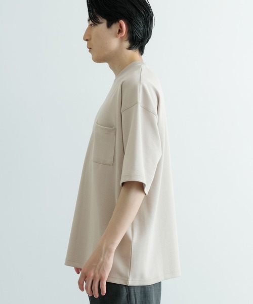 ITEMS URBANRESEARCH（アイテムズ アーバンリサーチ）の「スフレダンボール クルーネック ポケットTシャツ（Tシャツ/カットソー・メンズ・ミント/オフホワイト/グレー系その他/ブラック・LARGE/MEDIUM）」の11枚目の写真