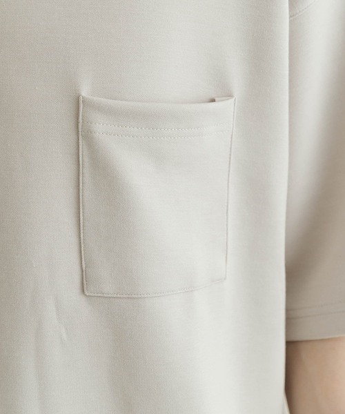 ITEMS URBANRESEARCH（アイテムズ アーバンリサーチ）の「スフレダンボール クルーネック ポケットTシャツ（Tシャツ/カットソー・メンズ・ミント/オフホワイト/グレー系その他/ブラック・LARGE/MEDIUM）」の8枚目の写真