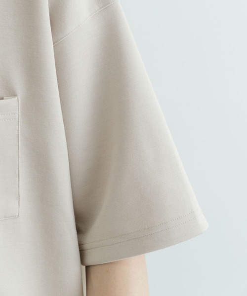 ITEMS URBANRESEARCH（アイテムズ アーバンリサーチ）の「スフレダンボール クルーネック ポケットTシャツ（Tシャツ/カットソー・メンズ・ミント/オフホワイト/グレー系その他/ブラック・LARGE/MEDIUM）」の7枚目の写真