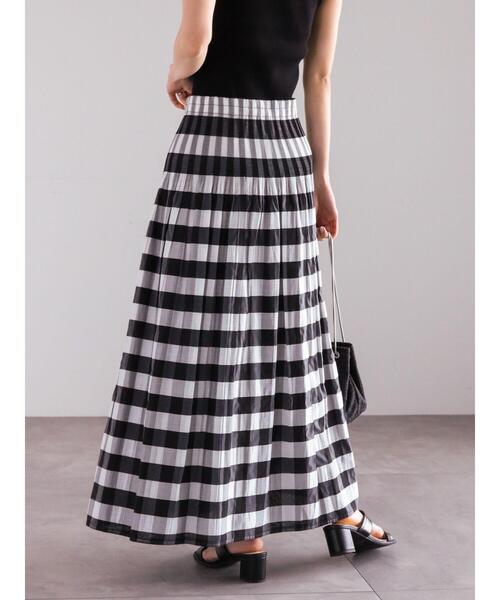 Te chichi(テチチ)の「チェック×ストライプリバーシブルスカート(スカート・レディース・ブラック/ネイビー・F)」の8枚目の写真
