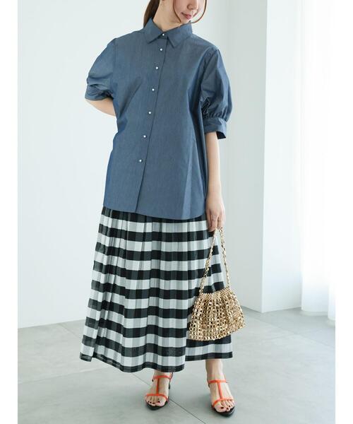 Te chichi(テチチ)の「チェック×ストライプリバーシブルスカート(スカート・レディース・ブラック/ネイビー・F)」の11枚目の写真