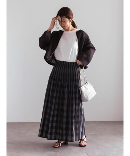 Te chichi(テチチ)の「チェック×ストライプリバーシブルスカート(スカート・レディース・ブラック/ネイビー・F)」の12枚目の写真
