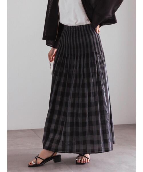 Te chichi(テチチ)の「チェック×ストライプリバーシブルスカート(スカート・レディース・ブラック/ネイビー・F)」の13枚目の写真