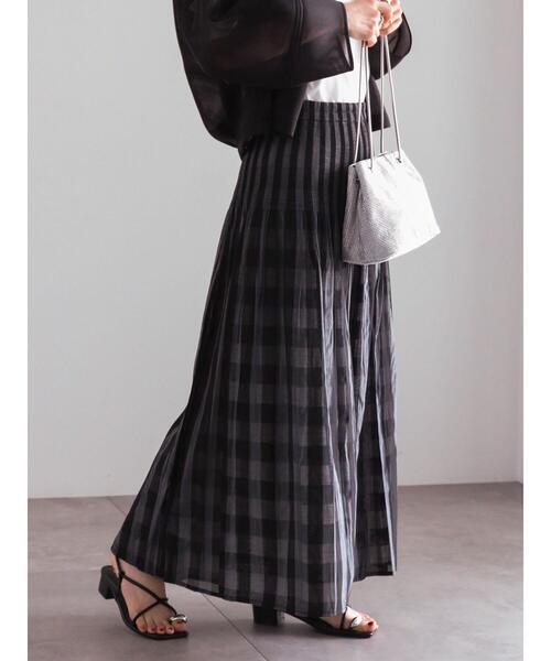 Te chichi(テチチ)の「チェック×ストライプリバーシブルスカート(スカート・レディース・ブラック/ネイビー・F)」の14枚目の写真