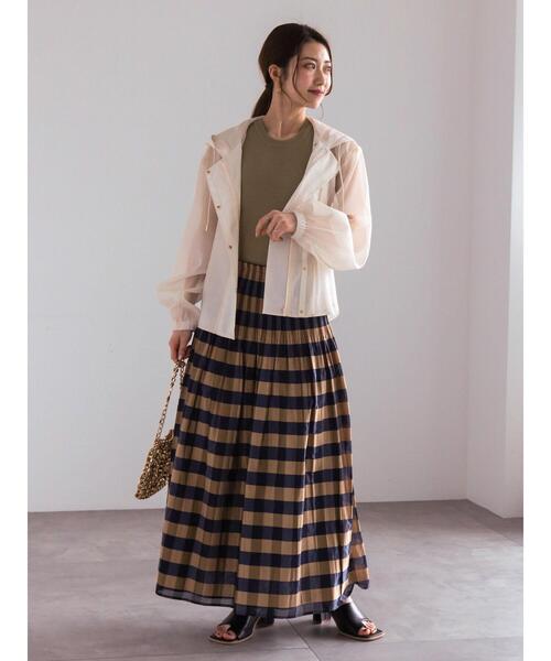 Te chichi(テチチ)の「チェック×ストライプリバーシブルスカート(スカート・レディース・ブラック/ネイビー・F)」の16枚目の写真