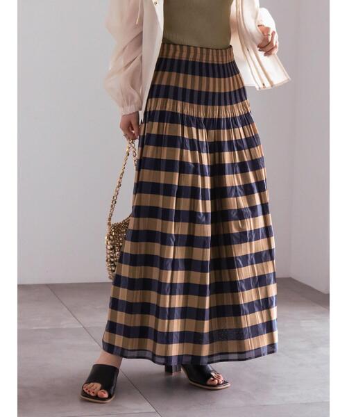 Te chichi(テチチ)の「チェック×ストライプリバーシブルスカート(スカート・レディース・ブラック/ネイビー・F)」の17枚目の写真