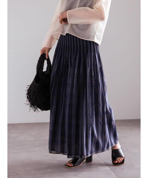 Te chichi(テチチ)の「チェック×ストライプリバーシブルスカート(スカート・レディース・ブラック/ネイビー・F)」の19枚目の写真