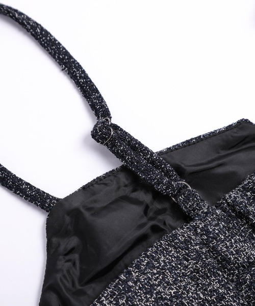 AMELY(エミリー)の「ツイードセットアップ(セットアップ・レディース・ネイビー/グレー/アイボリー/ピンク/ベージュ・M/L)」の17枚目の写真