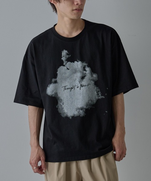 COLONY 2139（コロニートゥーワンスリーナイン）の「スモークプリントTシャツ（Tシャツ/カットソー・メンズ・ブラック/ホワイト・MEDIUM/LARGE）」の8枚目の写真