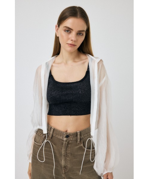 MOUSSY（マウジー）の「BOXY BRA トップス（ブラジャー・レディース・ブラック/ブラウン/ライトグレー・FREE）」の2枚目の写真