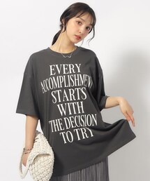 Cutie Blonde | 【接触冷感】ゆるっとが今年らしい プリントBIG Tシャツ(Tシャツ/カットソー)