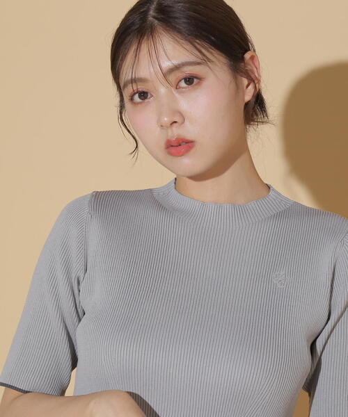 JILL by JILL STUART（ジルバイジルスチュアート）の「◇バイカラーフレアミニニットワンピース（ワンピース・レディース・グレー/ブラック・FREE）」の15枚目の写真