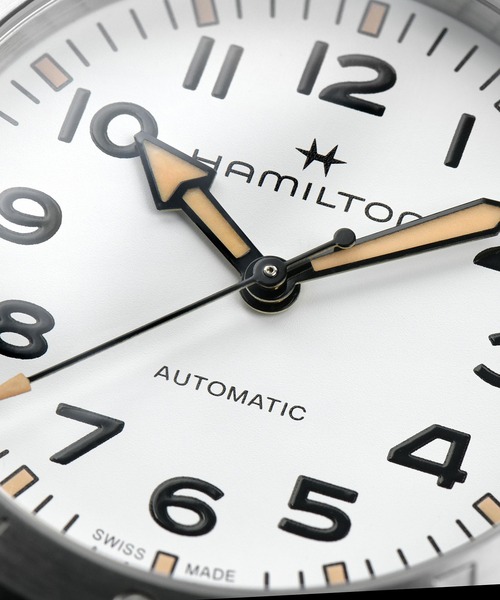 HAMILTON（ハミルトン）の「HAMILTON [ハミルトン] 腕時計 Khaki Field （カーキ フィールド） Expedition オート 自動巻き 37MM ホワイト×グリーン（アナログ腕時計・メンズ・ホワイト・FREE）」の3枚目の写真