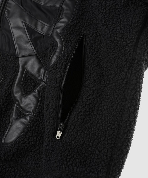 TAKAHIROMIYASHITATheSoloIst.(タカヒロミヤシタザソロイスト)の「stand up collar fleece jacket.(その他アウター・メンズ・ブラック×ブラック/ブラック×ホワイト・44)」の8枚目の写真