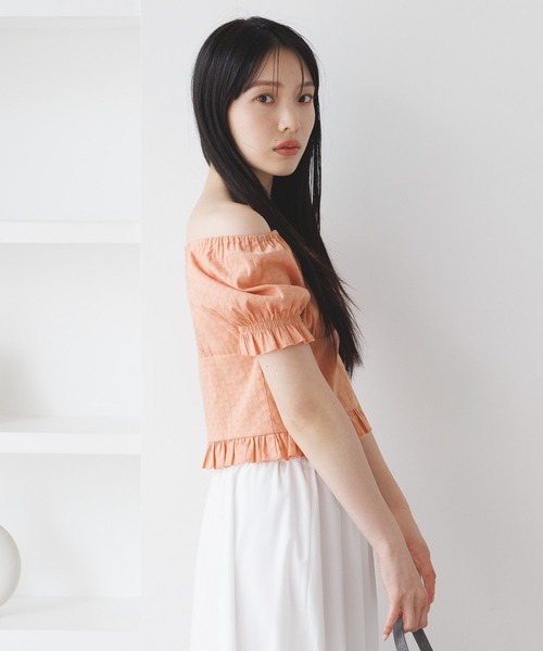 3.3 Field Trip （3.3フィールドトリップ）の「3.3 Field Trip／フリルレース２WAY ブラウス（シャツ/ブラウス・レディース・ブラック/オレンジ/ホワイト・FREE）」の17枚目の写真