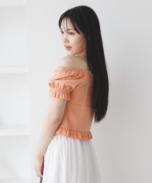 3.3 Field Trip （3.3フィールドトリップ）の「3.3 Field Trip／フリルレース２WAY ブラウス（シャツ/ブラウス・レディース・ブラック/オレンジ/ホワイト・FREE）」の18枚目の写真