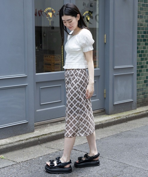 3.3 Field Trip （3.3フィールドトリップ）の「3.3 Field Trip／フリルレース２WAY ブラウス（シャツ/ブラウス・レディース・ブラック/オレンジ/ホワイト・FREE）」の20枚目の写真