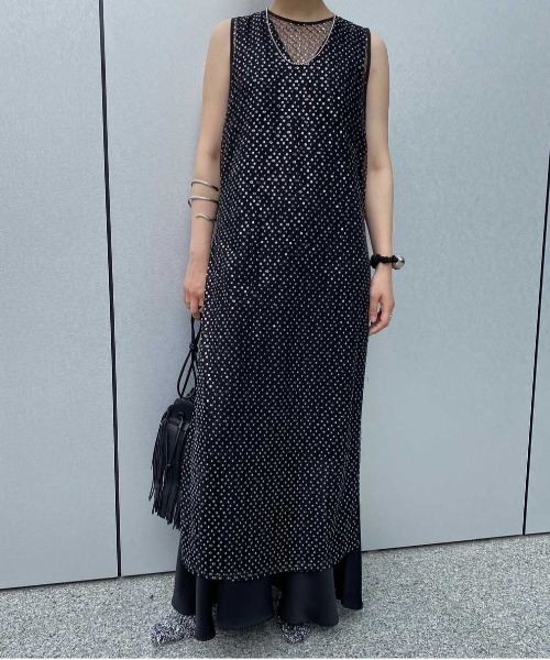 Ameri（アメリ）の「SPANGLE LAYERED DRESS（ワンピース）」 - WEAR