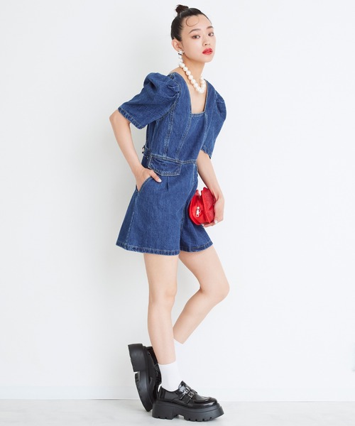 Narcissus（ナルシス）の「【Narcissus】デニムオールインワン（つなぎ/オールインワン・レディース・その他・FREE）」の4枚目の写真