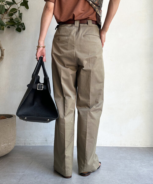 DouDou（ドゥドゥ）の「センタープレスチノパン（チノパンツ・レディース・ベージュ/ブラック・36/38）」の17枚目の写真