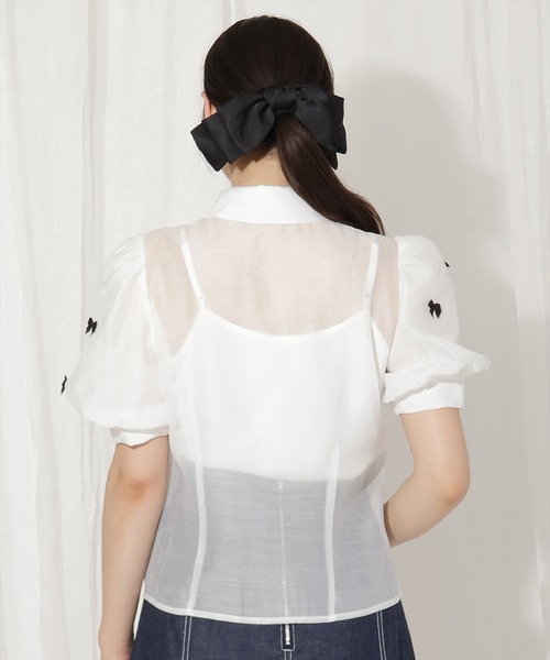 WILLSELECTION（ウィルセレクション）の「リボンシアーブラウス（シャツ/ブラウス・レディース・オフホワイト/ピンク/ブラック・FREE）」の17枚目の写真