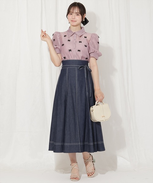 WILLSELECTION（ウィルセレクション）の「リボンシアーブラウス（シャツ/ブラウス・レディース・オフホワイト/ピンク/ブラック・FREE）」の22枚目の写真