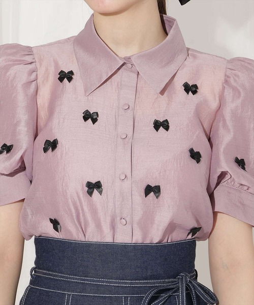 WILLSELECTION（ウィルセレクション）の「リボンシアーブラウス（シャツ/ブラウス・レディース・オフホワイト/ピンク/ブラック・FREE）」の21枚目の写真